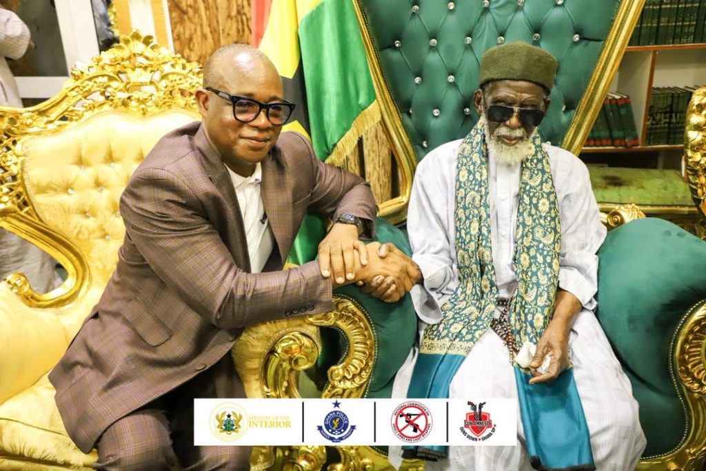 The Gun Amnesty Train made a stop in Fadema, Accra, when the sensitization team paid a courtesy call on His Eminence, the National Chief Imam.

During the visit, the team, led by Dr. Adam Bonaa, Executive Secretary of the Commission, briefed His Eminence on the Gun Amnesty Programme (GAP) and the progress made since the programme began on December 1, 2025.